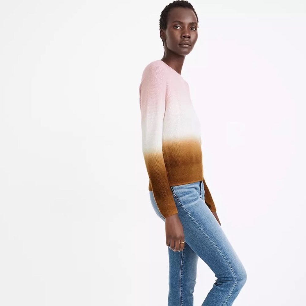 Madewell Dipdyed 100% Cashmere Obmre Sweater, S, Like New